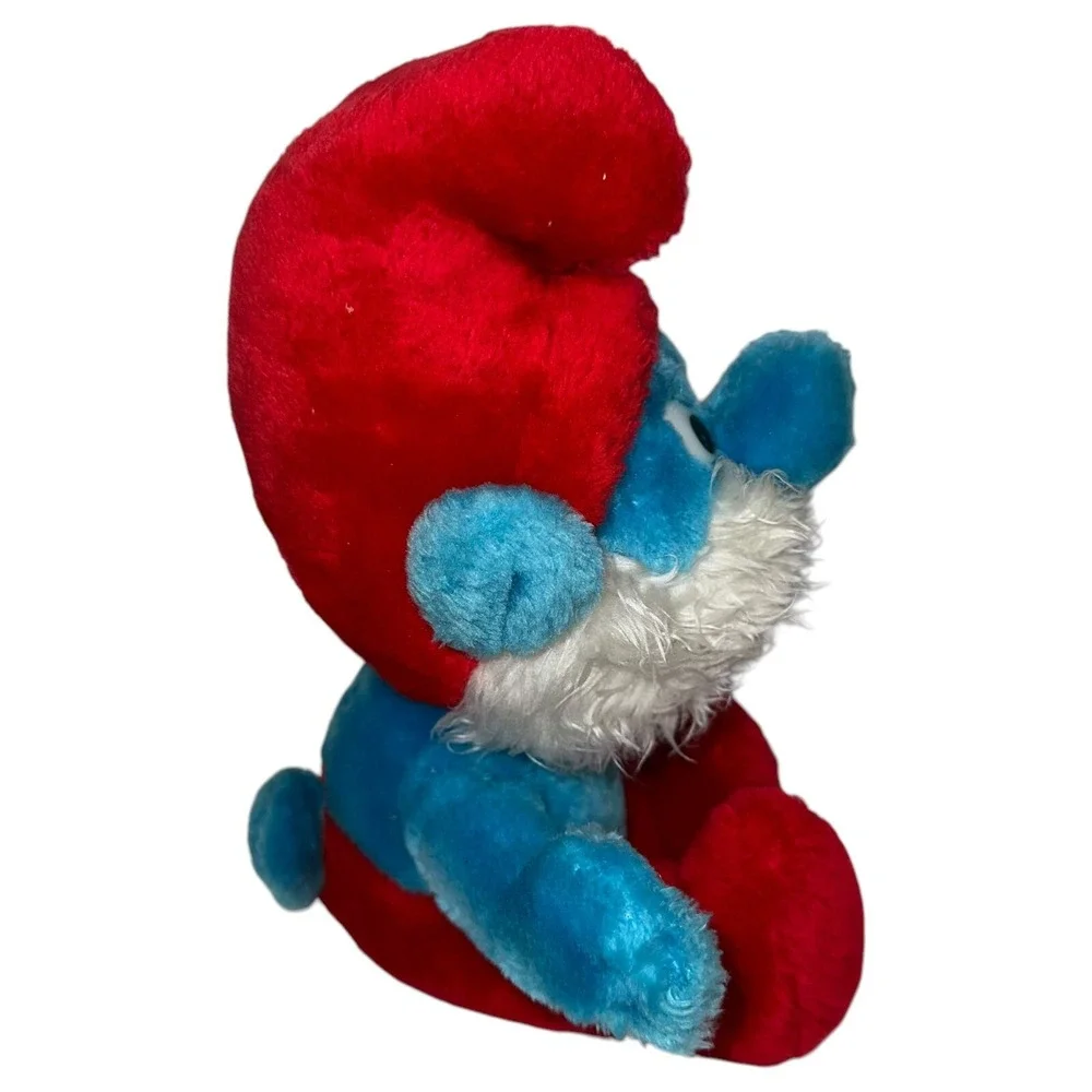 1979‎ Vintage Papa Smurf With Beard Plush Doll 8
